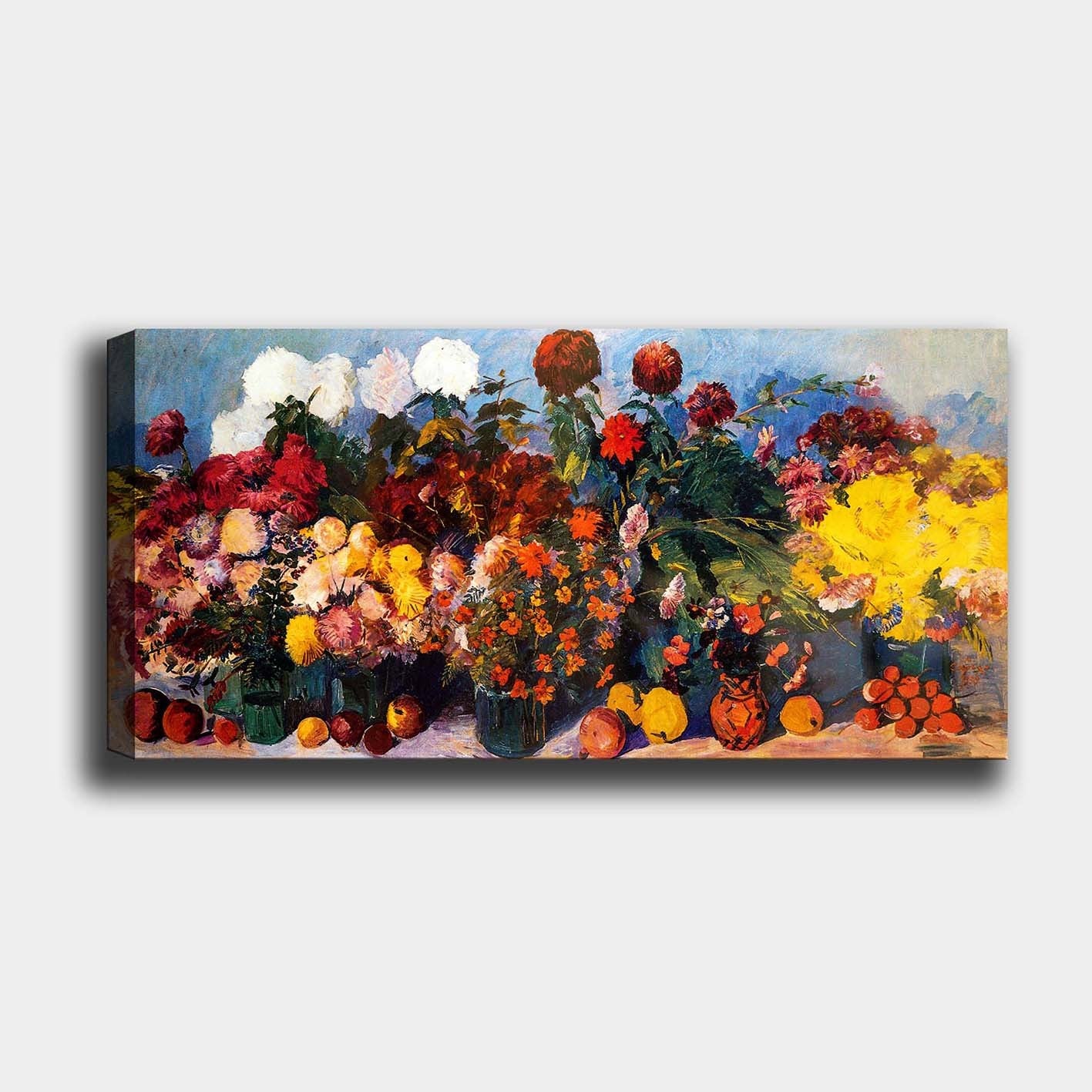 Tela Decorativa em Canvas Multicolor 50 x 120 cm com Moldura de Madeira 3 cm – YTY129236507_50120