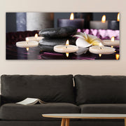 Quadro Decorativo em Canvas Multicolorido 50x120 cm com Moldura de Madeira (3 cm)