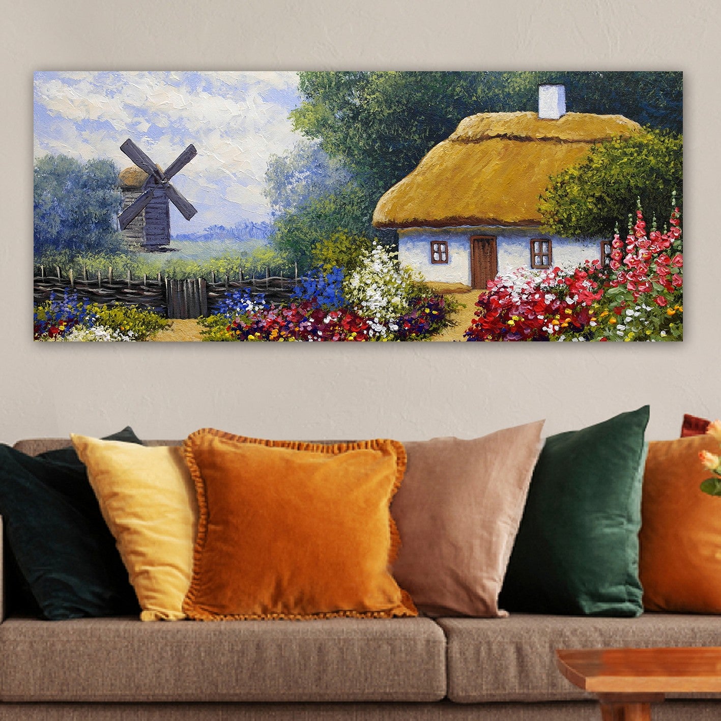 Quadro em Tela Multicolor 50x120 cm – 100% Canvas com Moldura de Madeira 3 cm