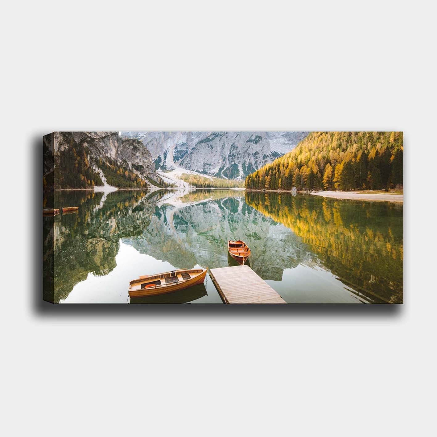 Quadro em Tela Decorativo Multicolor 50x120 cm com Moldura de Madeira (3 cm) – 100% Tela – YTY1323210338_50120