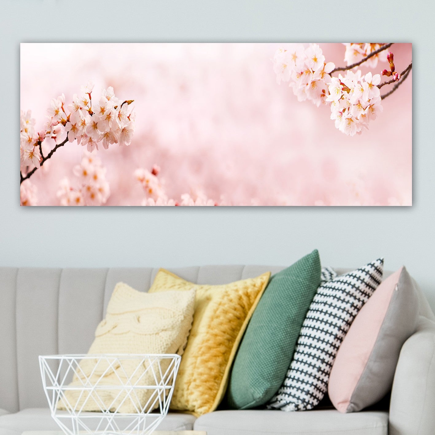 Tela Decorativa Multicolor 50 x 120 cm – Canvas 100% com Moldura de Madeira (3 cm)