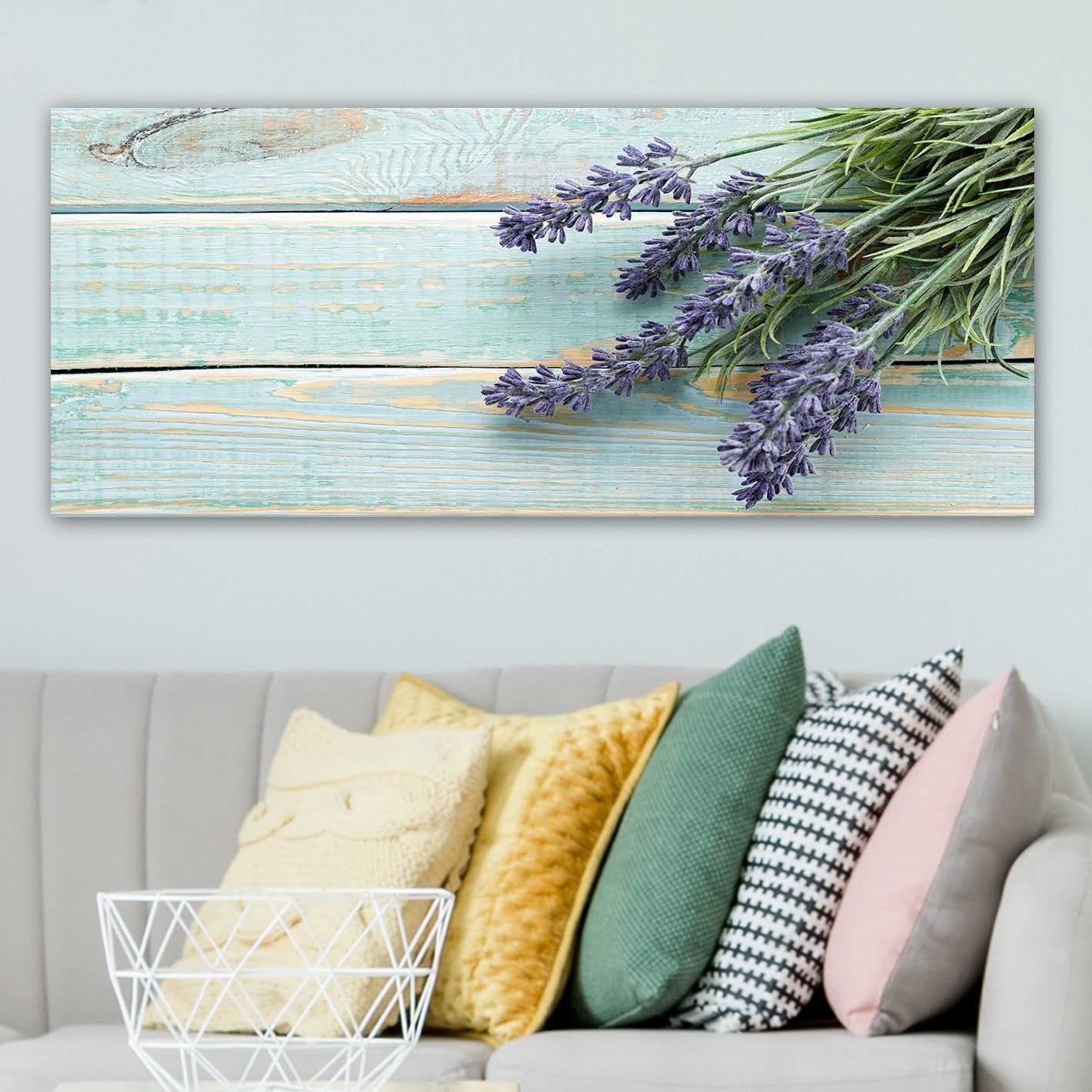 Quadro em Tela 100% Canvas com Moldura de Madeira (3 cm) – Multicolor 50 x 120 cm