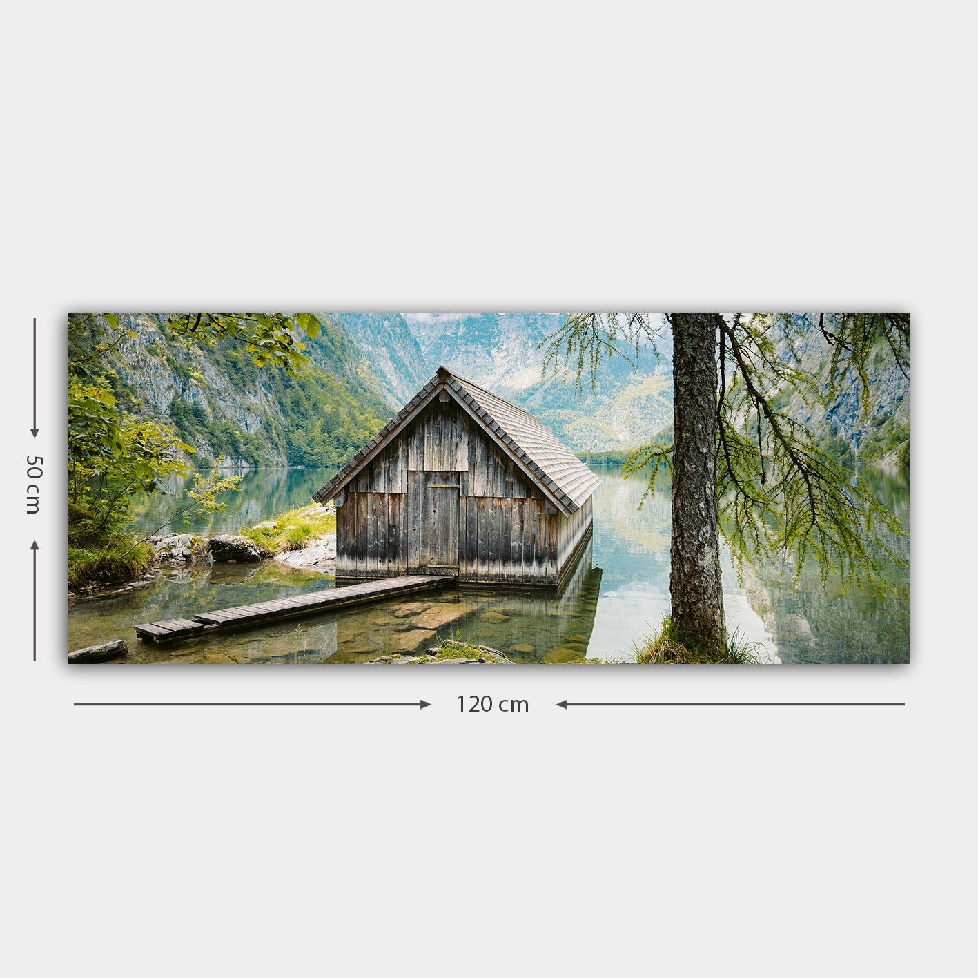 Quadro em Tela Decorativa Multicolor 50x120 cm, 100% Tela com Moldura de Madeira 3 cm