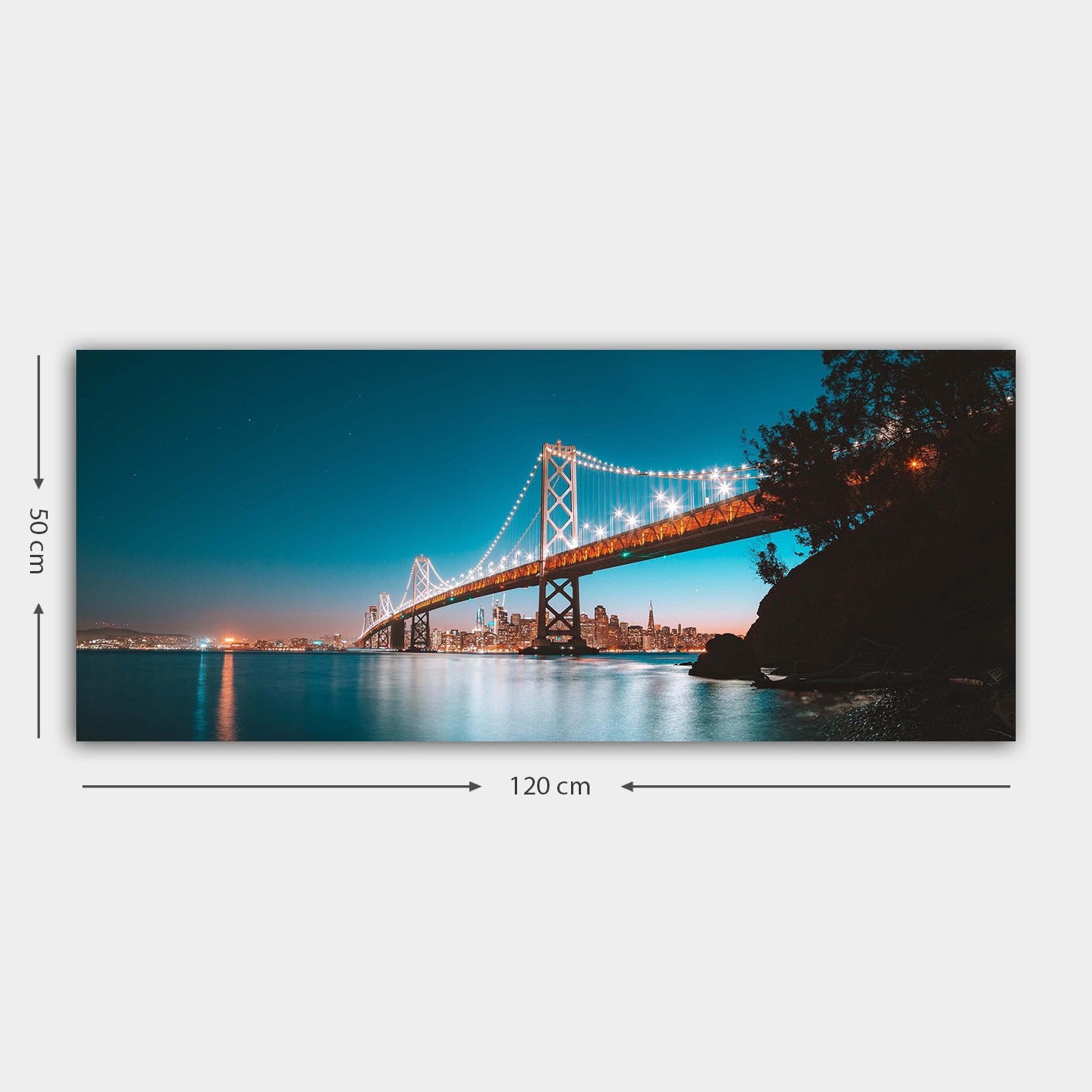 Quadro em Tela Decorativo Multicolor 50x120 cm, 100% Canvas, Moldura em Madeira 3 cm – YTY1357967645_50120