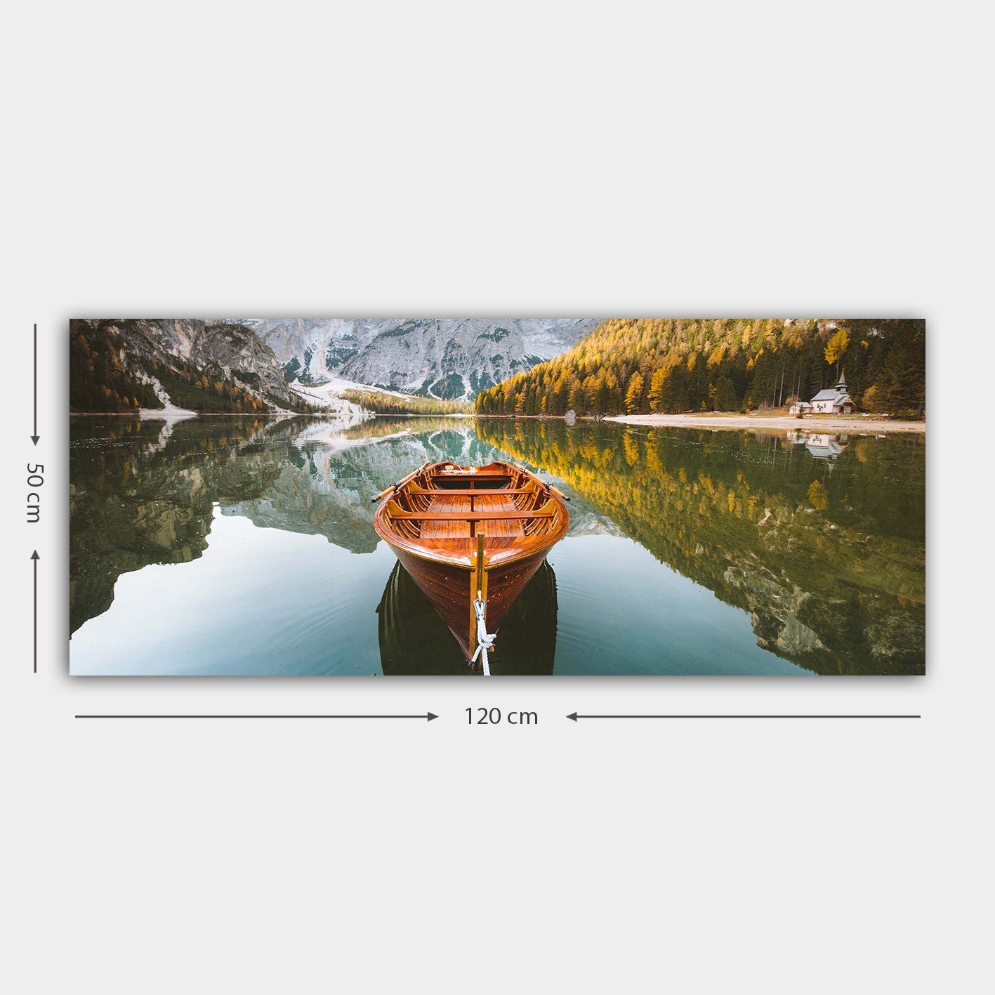 Quadro Decorativo em Tela Multicolor 50x120 cm com Moldura de Madeira (3 cm) – 100% Canvas