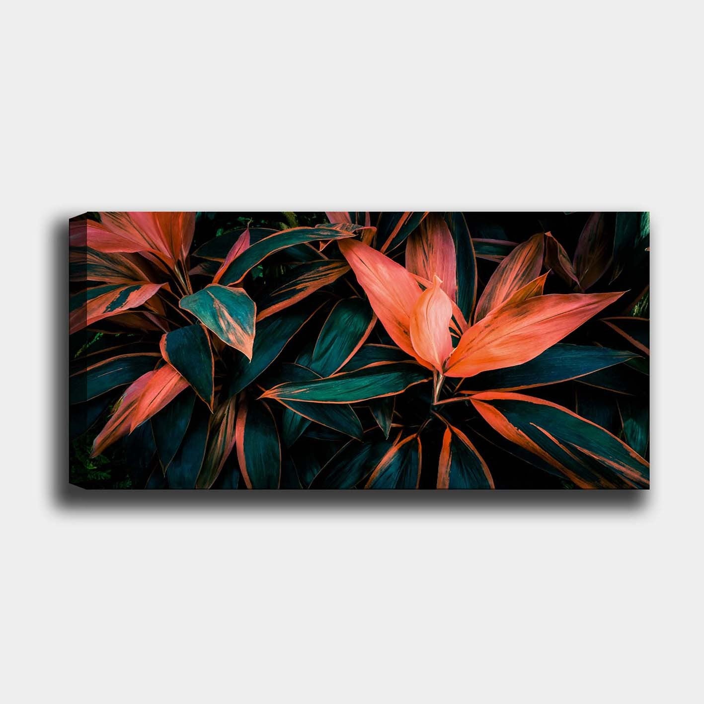 Quadro em Tela Canvas Multicolor 50x120 cm com Moldura de Madeira 3 cm