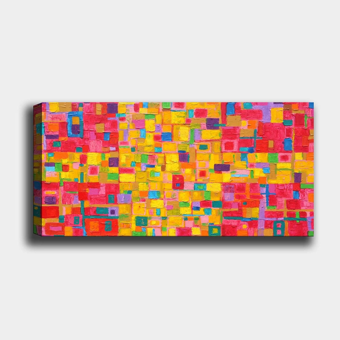 Quadro em Tela 100% Canvas Multicolor 50x120 cm com Moldura 100% Madeira (3 cm) – YTY138411797_50120