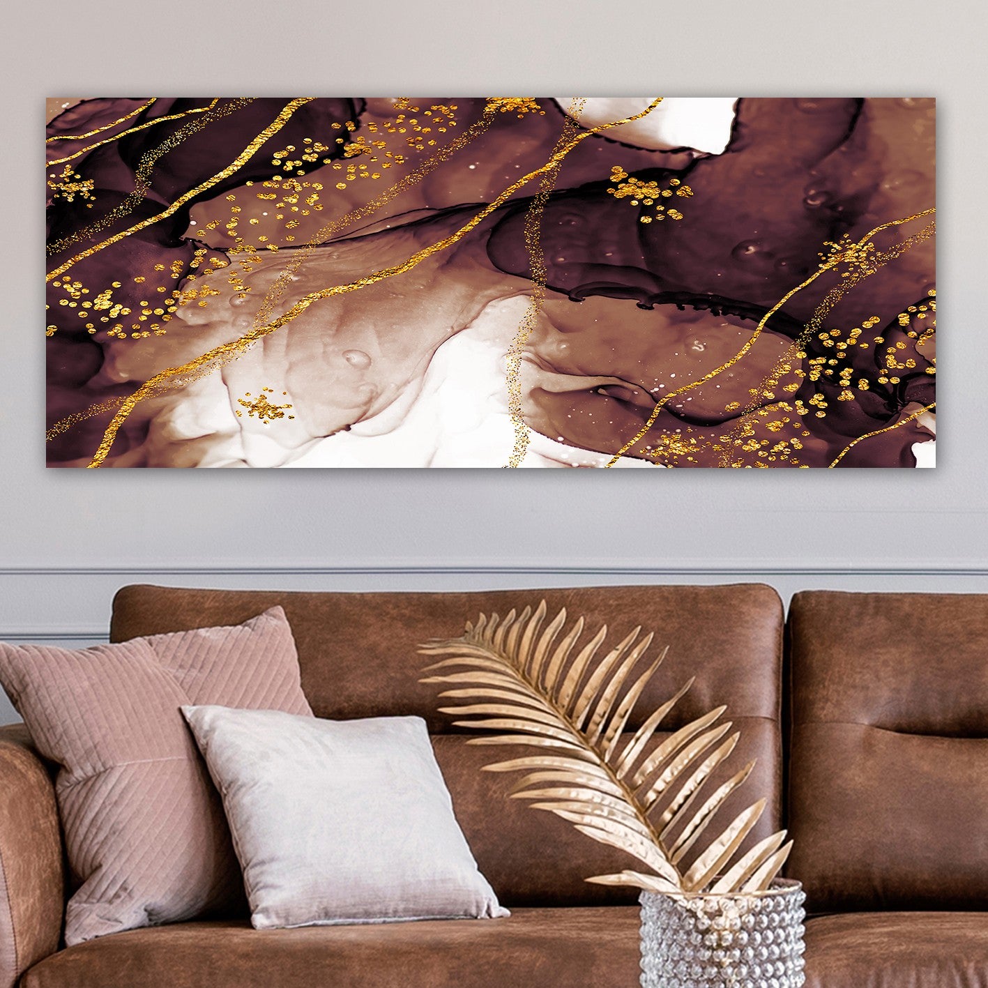 Quadro em Tela Decorativo Multicolor 50 x 120 cm, Moldura de Madeira 3 cm – 100% Canvas (YTY1393502147_50120)