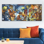 Quadro em Tela Decorativa Multicolor 50x120 cm – 100% Canvas, Moldura de Madeira 3 cm