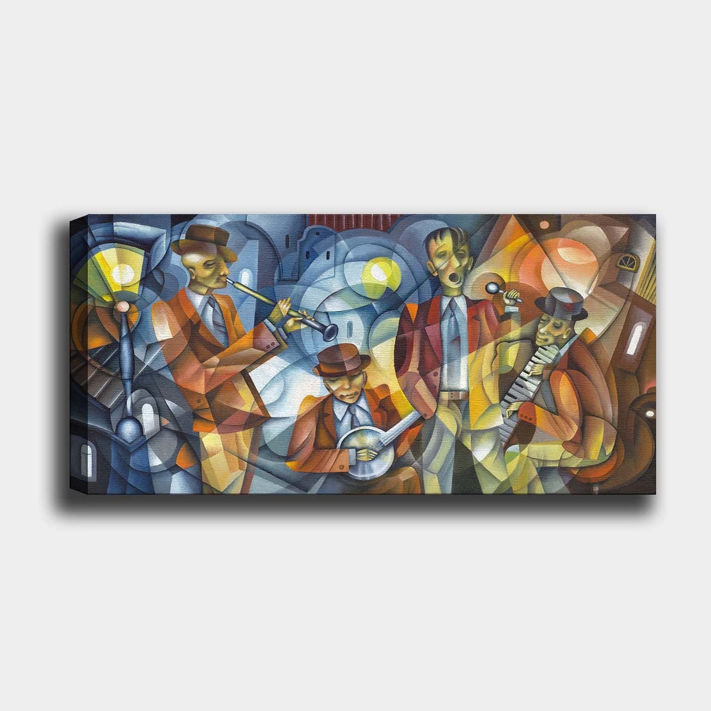 Quadro em Tela Decorativa Multicolor 50x120 cm – 100% Canvas, Moldura de Madeira 3 cm