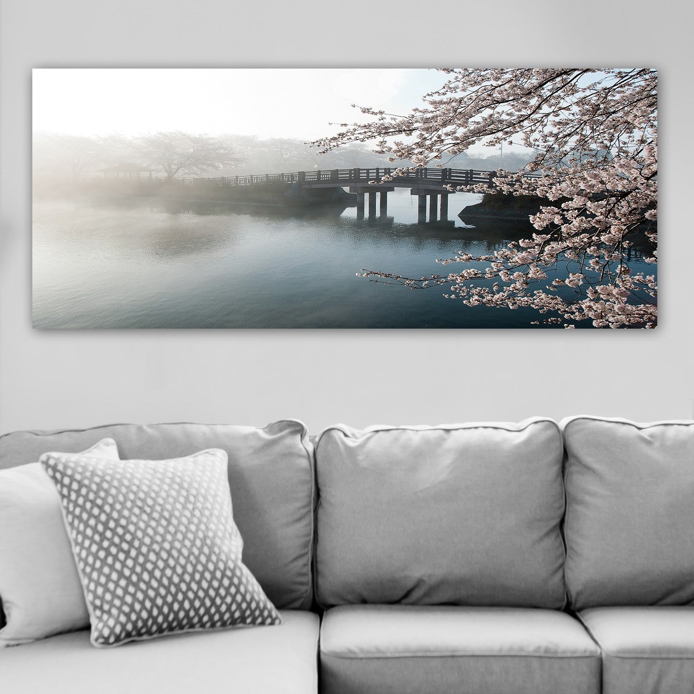 Tela Decorativa em 100% Canvas, Multicolor, com Moldura de Madeira (3 cm) – 50 x 120 cm