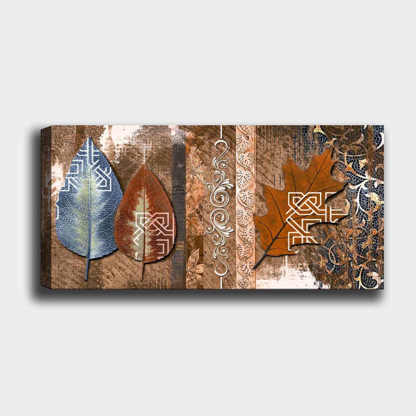 Tela Decorativa Multicolor 50x120 cm – 100% Canvas com Moldura de Madeira (3 cm)