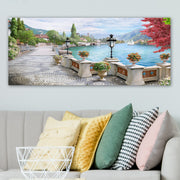 Tela Decorativa Multicolor em Canvas com Moldura de Madeira (3 cm) – 50 x 120 cm