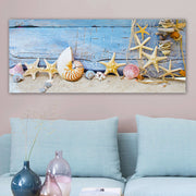 Quadro Decorativo em Tela Canvas Multicolor 50x120 cm com Moldura de Madeira (3 cm)