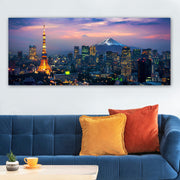 Tela Decorativa em Canvas Multicolor 50x120 cm com Moldura de Madeira (3 cm)