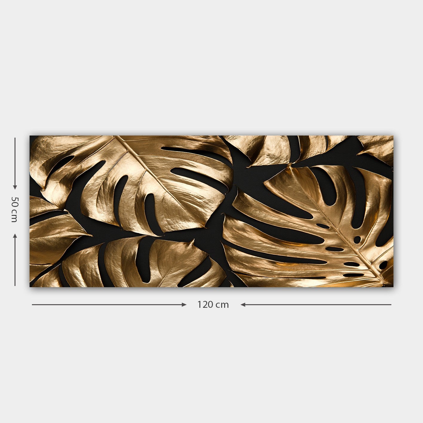 Quadro em Tela Decorativo Multicolor 50x120 cm com Moldura de Madeira (3 cm)