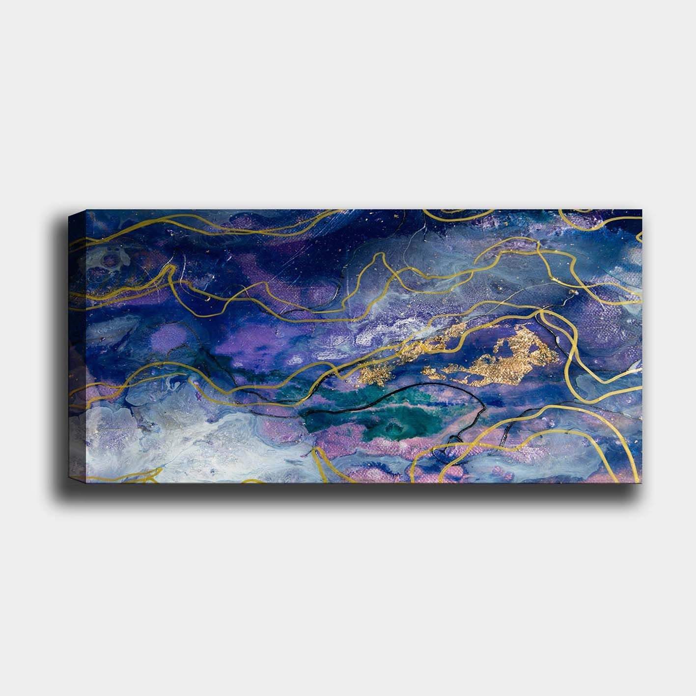 Tela Decorativa Multicolor 50x120 cm – 100% Canvas com Moldura de Madeira (3 cm)