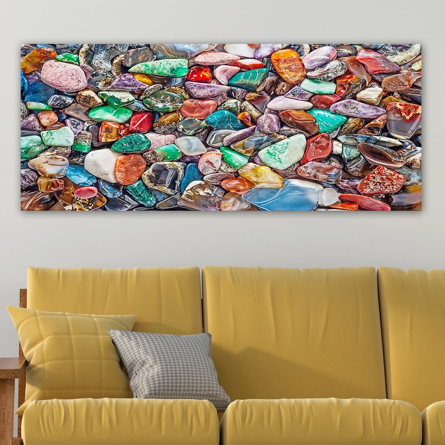 Quadro em Tela Canvas Multicolor com Moldura de Madeira (3 cm) – 50 x 120 cm