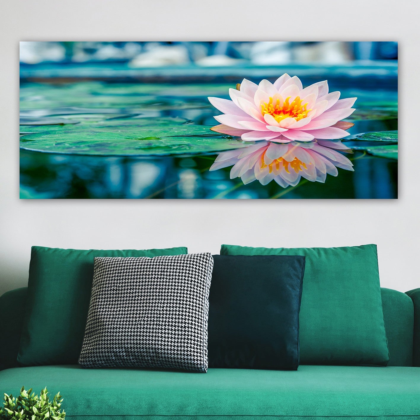 Impressionante pintura decorativa em tela, 50 x 120 cm | 100% tela, 100% moldura de madeira (3 cm de espessura) | Perfeito para amantes de decoração e arte