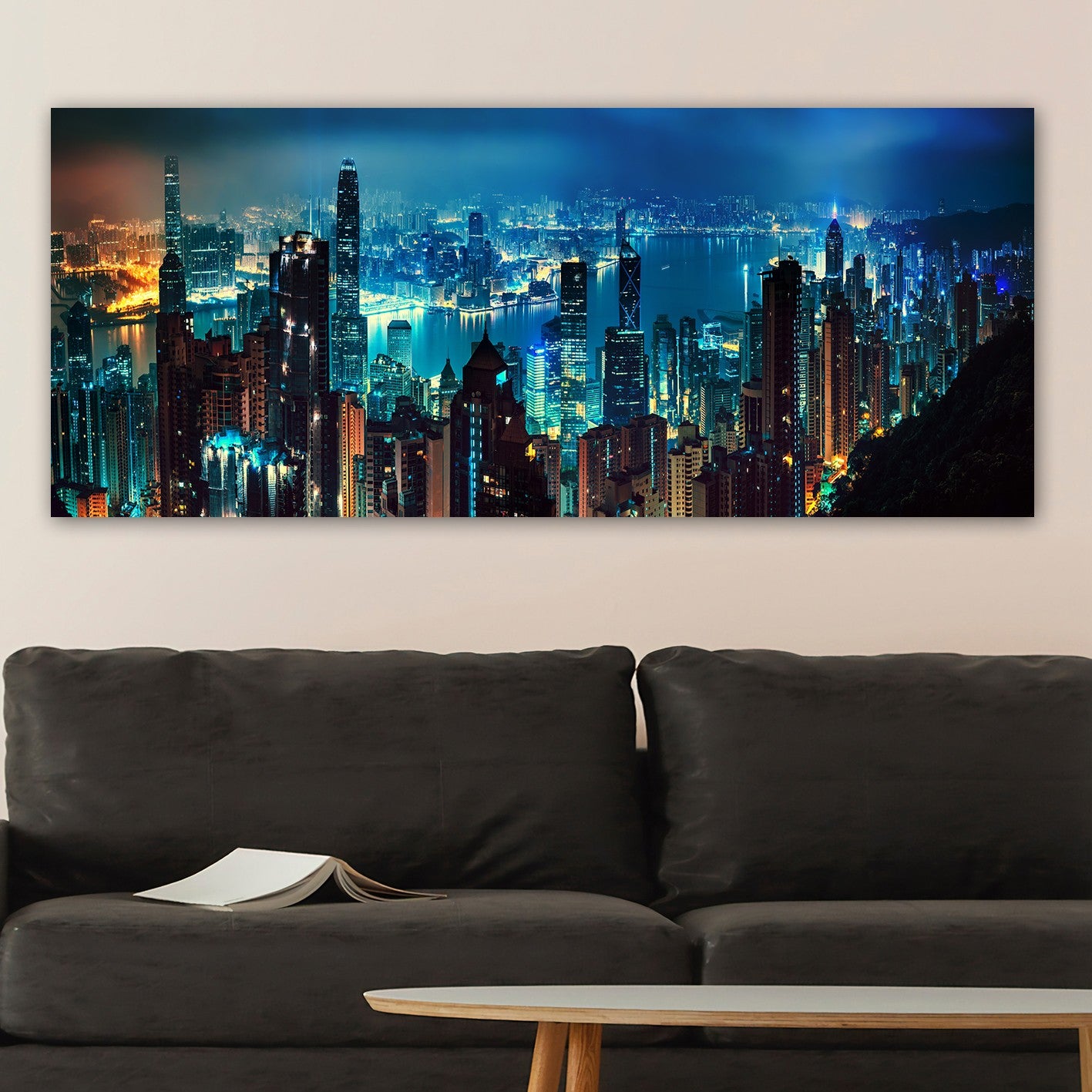 Quadro em Tela Decorativa Multicolor 50x120 cm — 100% Canvas com Moldura de Madeira (3 cm)