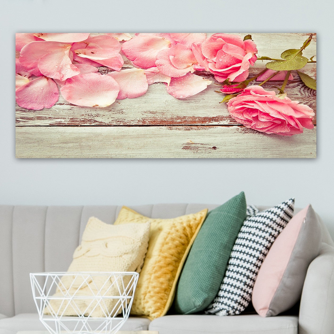Quadro em Tela Decorativo Multicolor 50x120 cm | 100% Canvas com Moldura de Madeira 3 cm