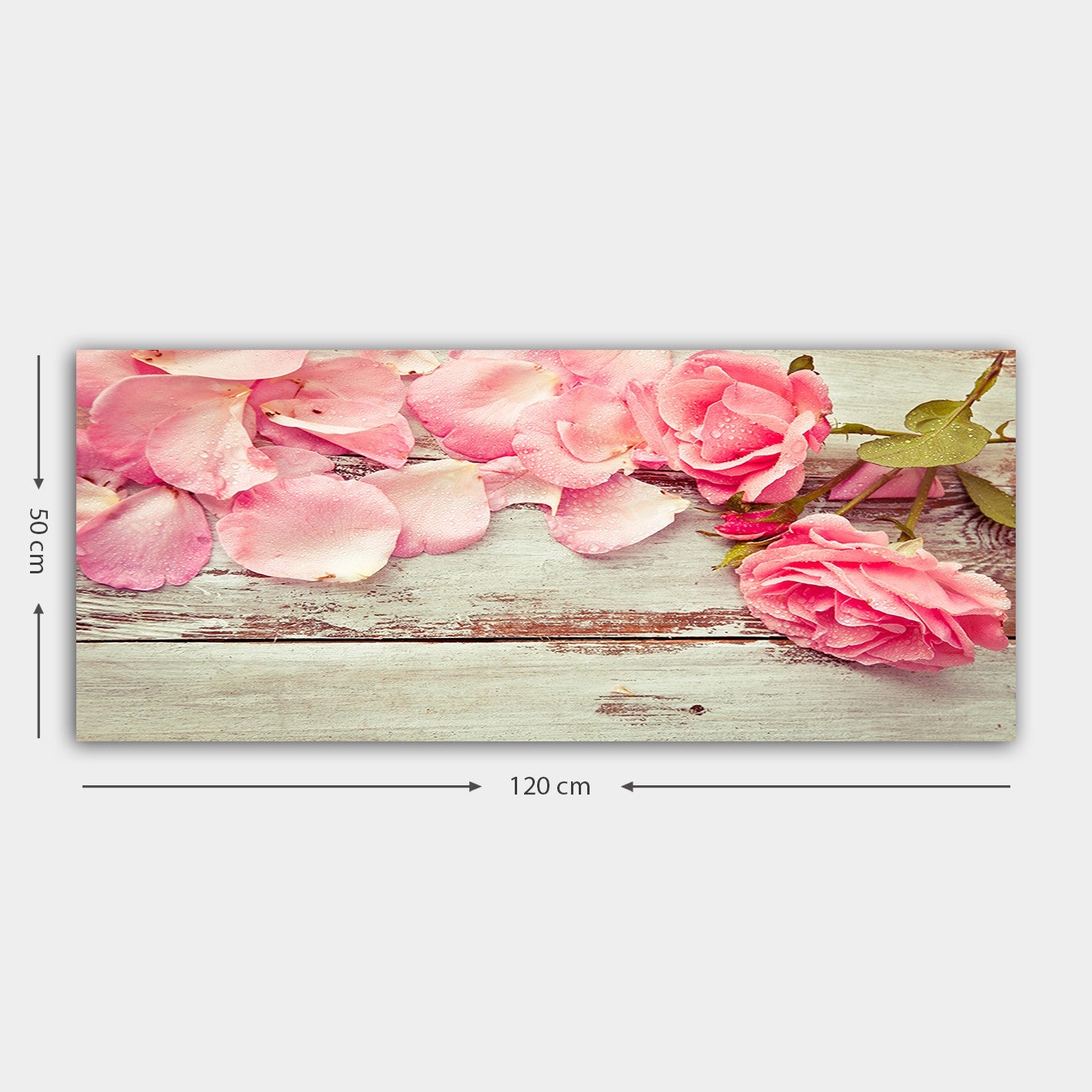 Quadro em Tela Decorativo Multicolor 50x120 cm | 100% Canvas com Moldura de Madeira 3 cm