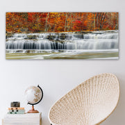 Quadro Decorativo em Tela Multicor 50 x 120 cm com Moldura de Madeira (3 cm)