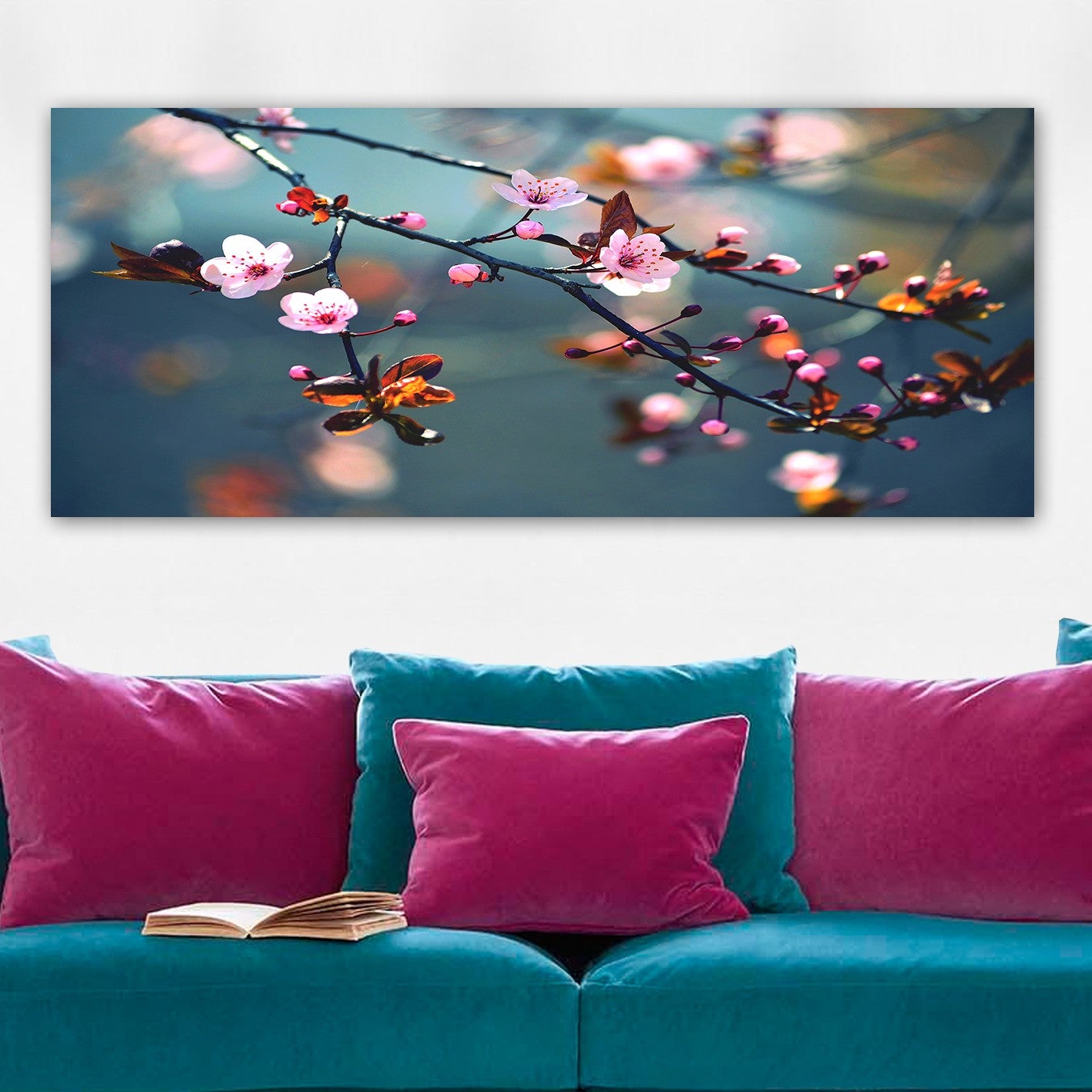 Tela Decorativa Multicolor 50x120 cm – Canvas 100% com Moldura de Madeira 3 cm