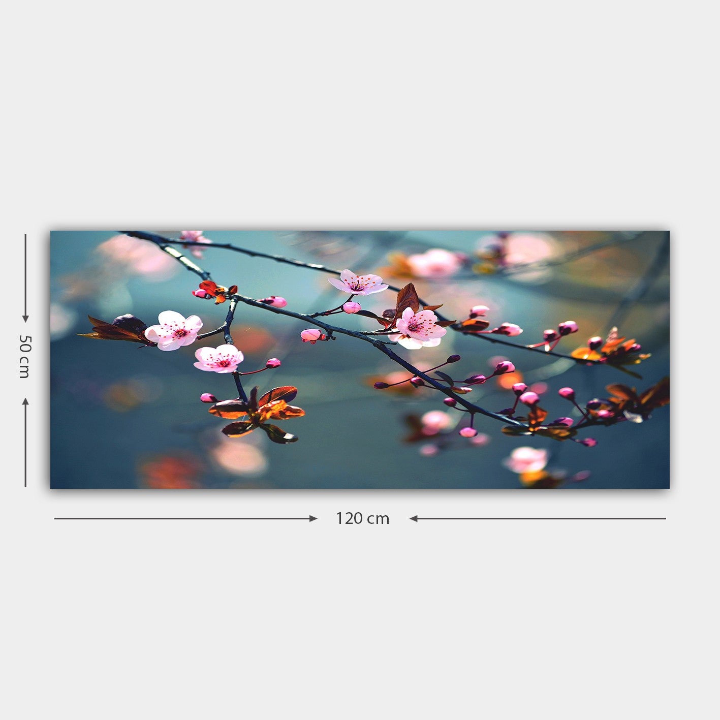 Tela Decorativa Multicolor 50x120 cm – Canvas 100% com Moldura de Madeira 3 cm