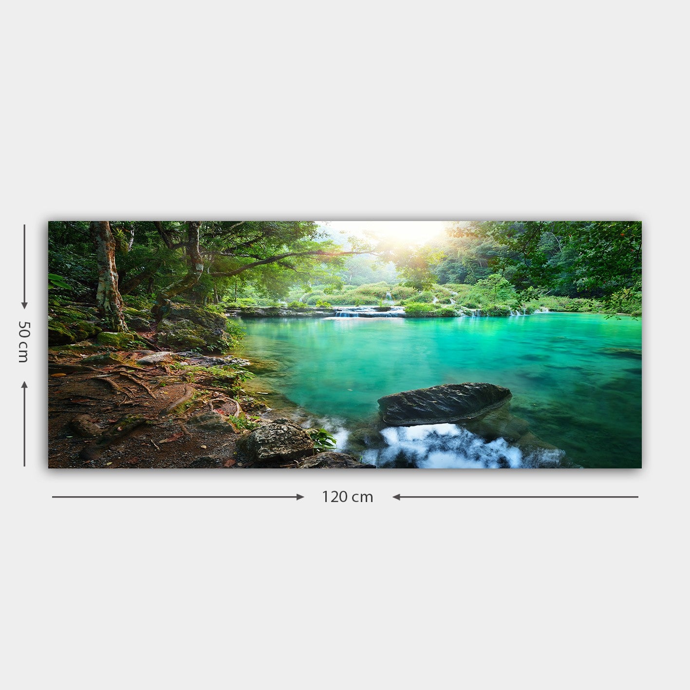 Quadro em Tela Decorativa Multicolor 50x120 cm com Moldura de Madeira (3 cm) – YTY164662196_50120