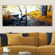 Tela Decorativa em Canvas Multicolor com Moldura de Madeira (3 cm) – 50 x 120 cm