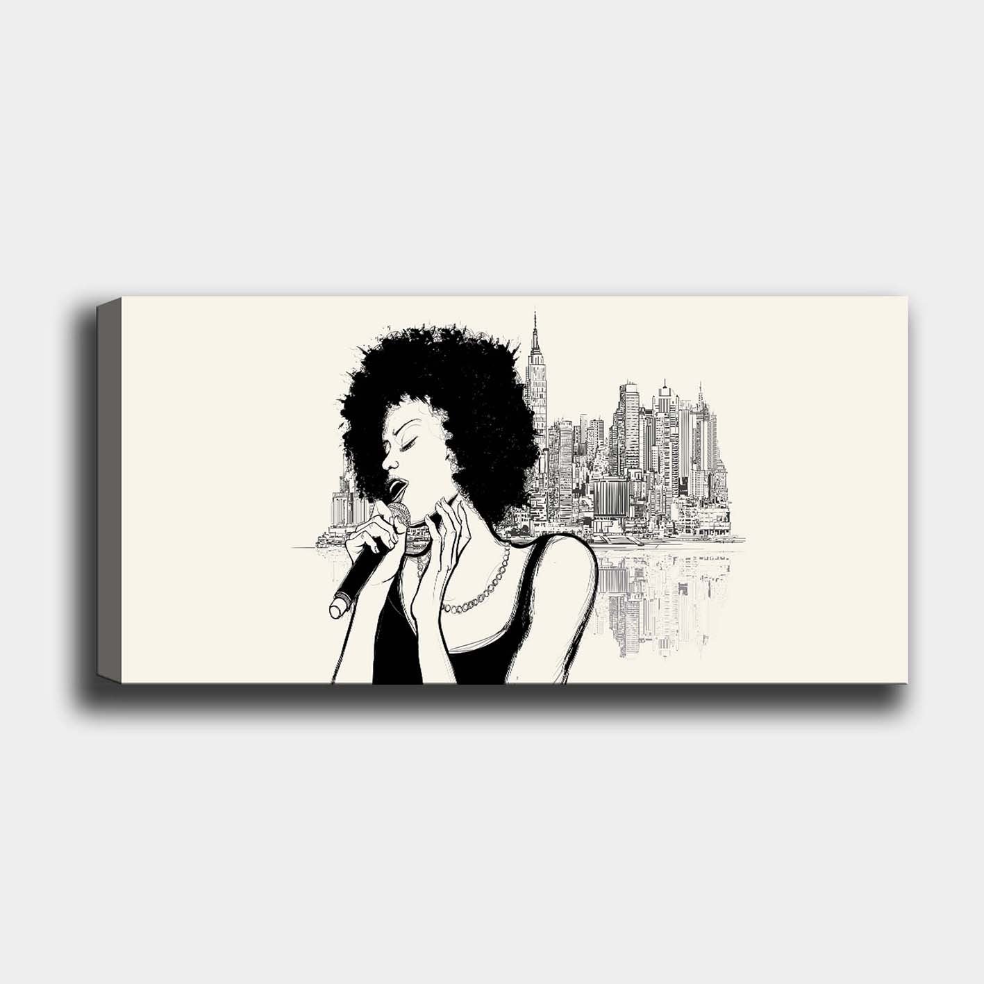 Quadro em Tela Decorativa Multicolor 50 x 120 cm, 100% Tela, Moldura 100% Madeira (3 cm)