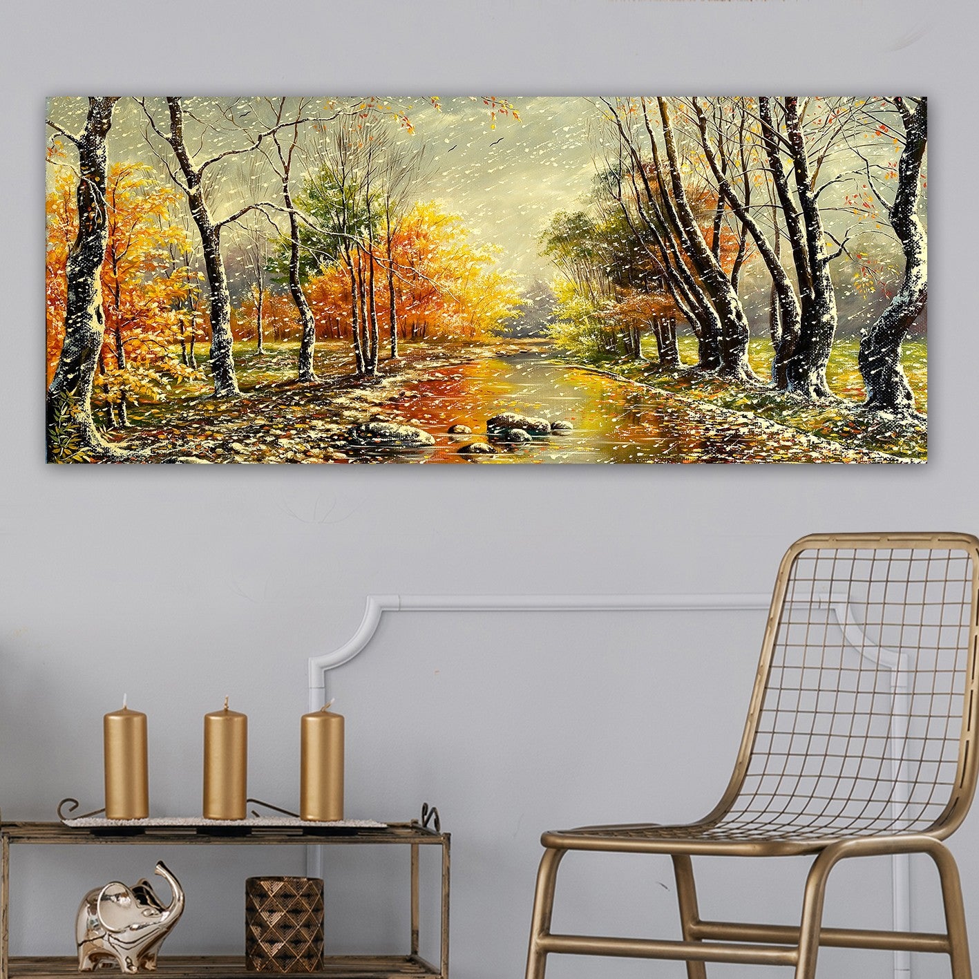 Quadro em Tela Decorativa Multicolor 50x120 cm, Canvas 100% e Moldura de Madeira 3 cm – YTY172619417_50120 (451ERN1327)