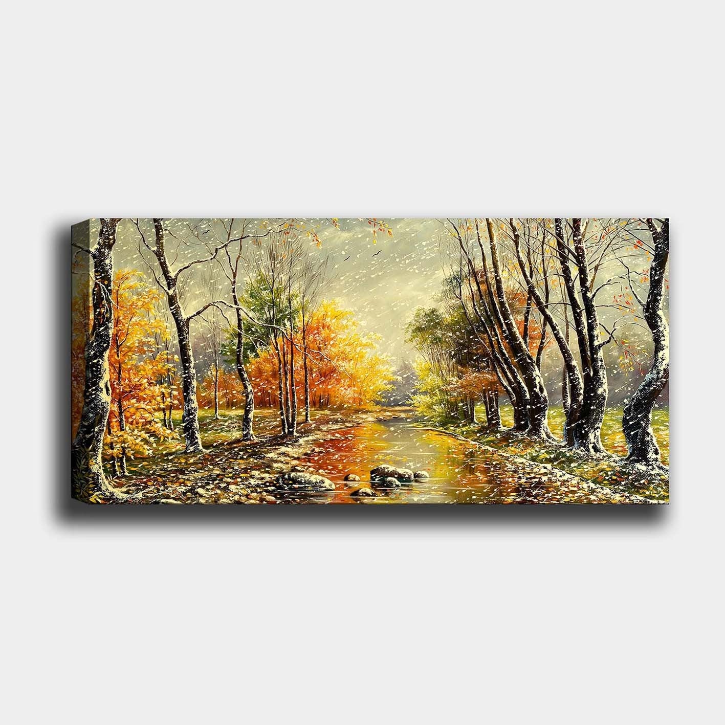 Quadro em Tela Decorativa Multicolor 50x120 cm, Canvas 100% e Moldura de Madeira 3 cm – YTY172619417_50120 (451ERN1327)