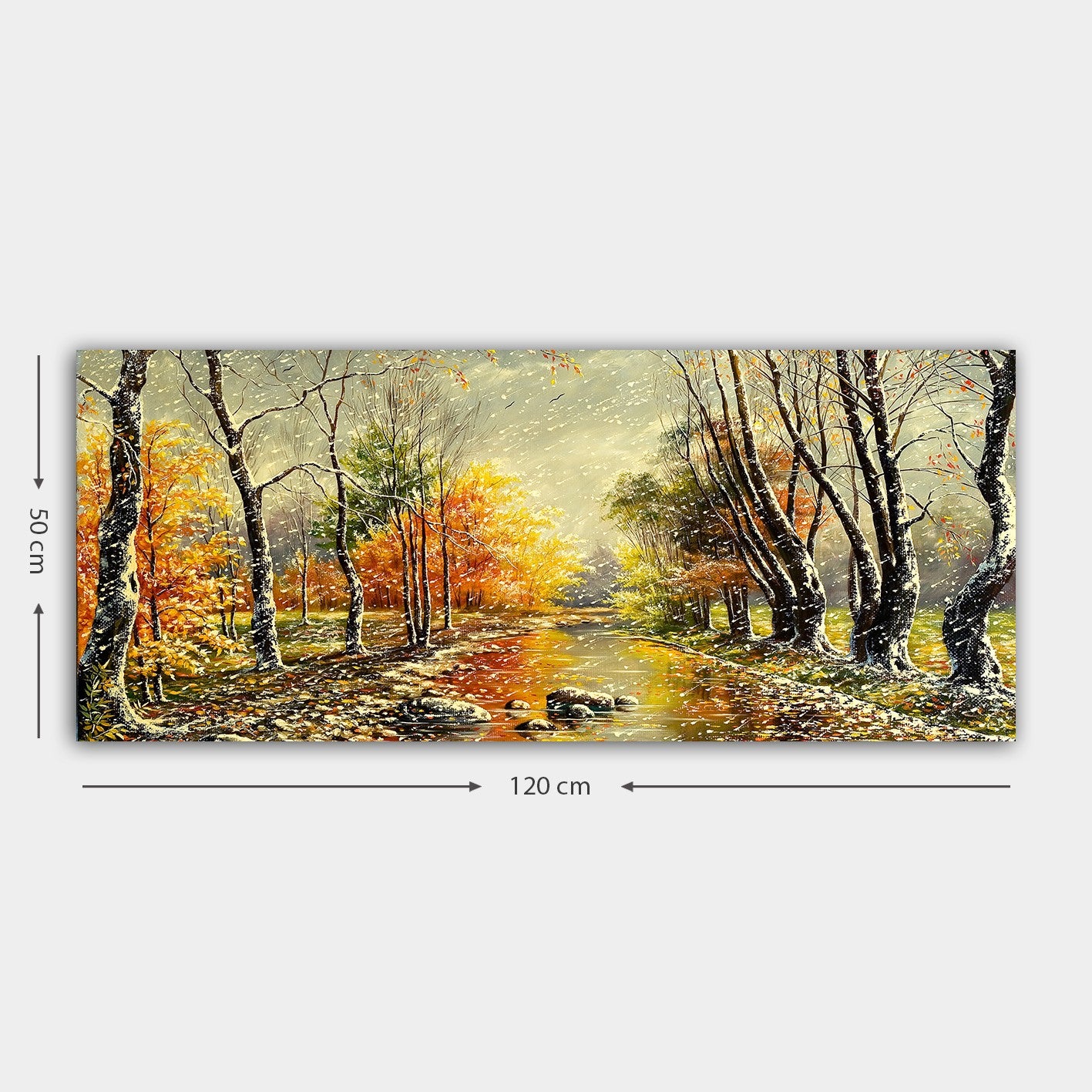 Quadro em Tela Decorativa Multicolor 50x120 cm, Canvas 100% e Moldura de Madeira 3 cm – YTY172619417_50120 (451ERN1327)