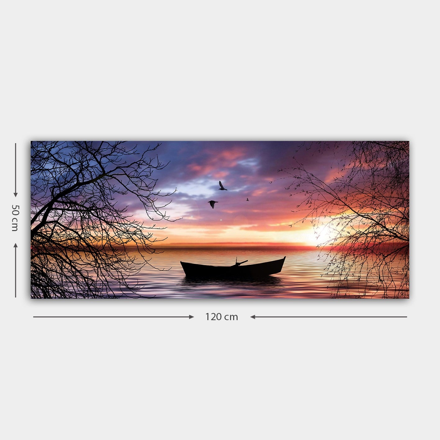 Quadro em Tela Decorativo 50 x 120 cm – Multicolor – Canvas 100% com Moldura de Madeira (3 cm) – YTY176117414_50120