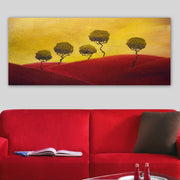 Quadro em Tela Decorativa Multicolorido 50 x 120 cm – Tela 100% e Moldura de Madeira (3 cm)