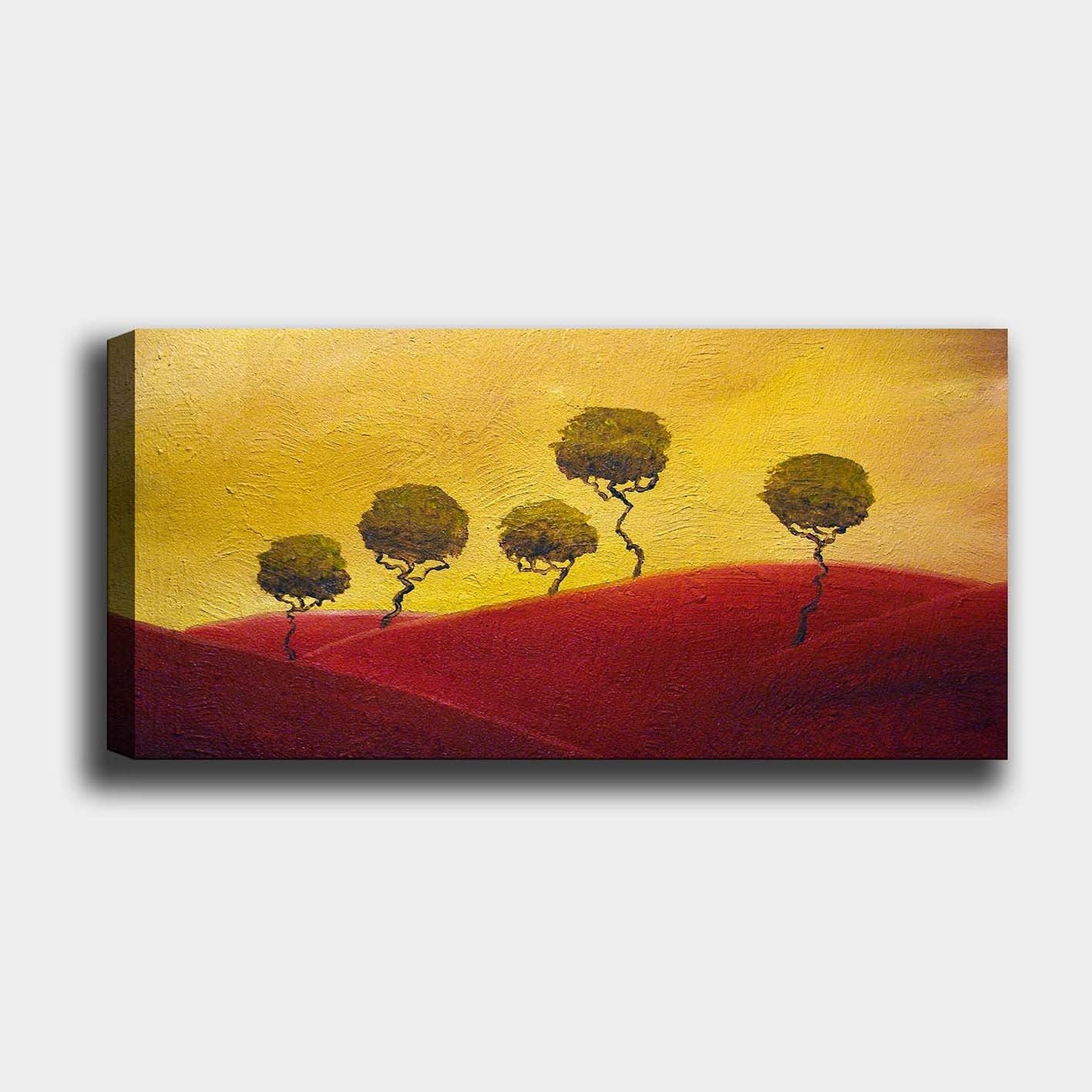 Quadro em Tela Decorativa Multicolorido 50 x 120 cm – Tela 100% e Moldura de Madeira (3 cm)