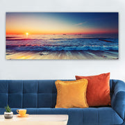 Quadro em Tela Decorativo Multicolor com Moldura de Madeira (3 cm) – 50 x 120 cm