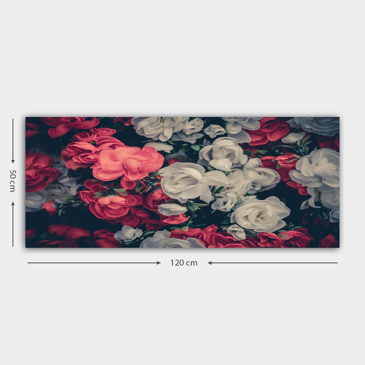 Tela Decorativa Multicolor em Canvas 100% com Moldura de Madeira 3 cm – 50 x 120 cm