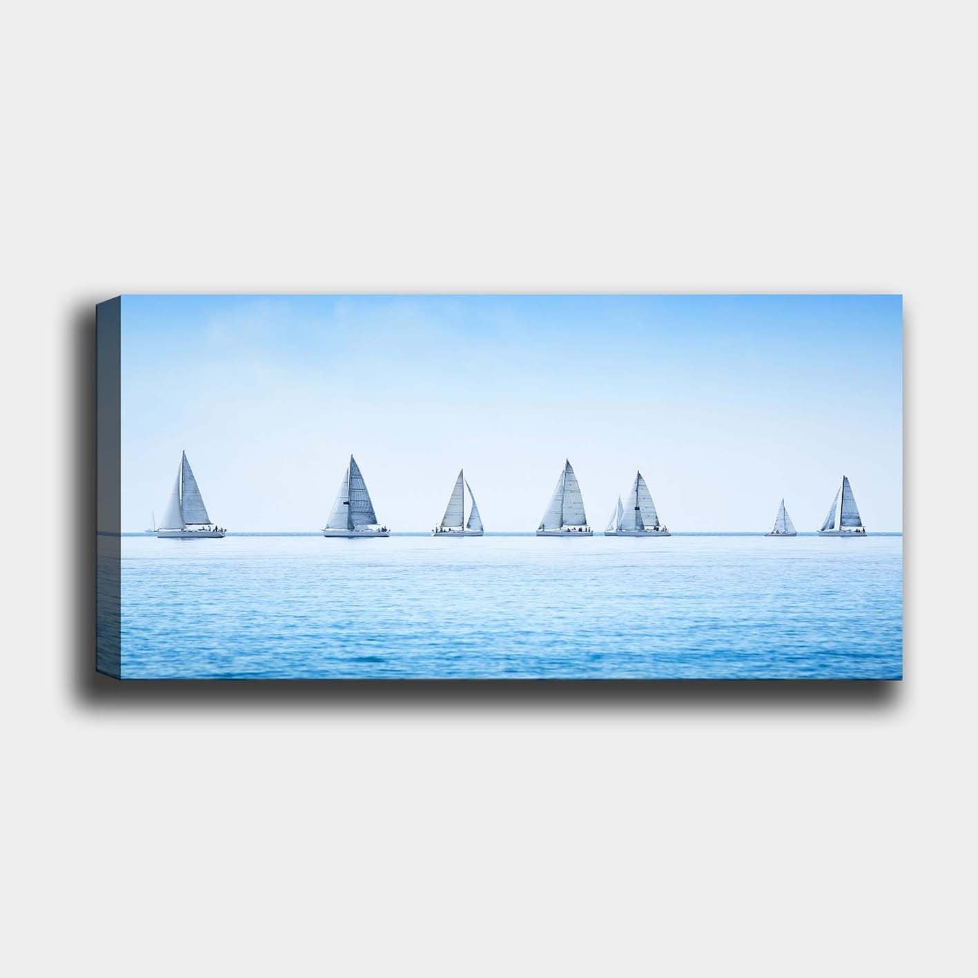 Quadro em Tela Decorativo Multicolor com Moldura de Madeira (3 cm) – 50 x 120 cm