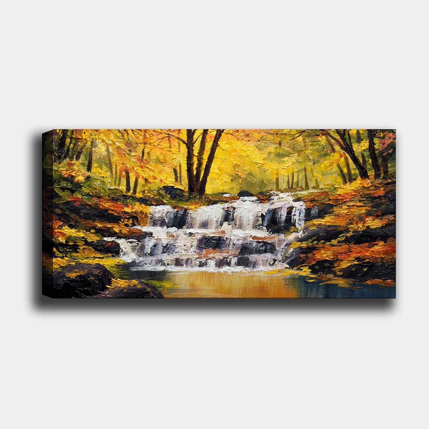 Tela Decorativa Multicolor 50x120 cm | 100% Tela, Moldura de Madeira (3 cm)