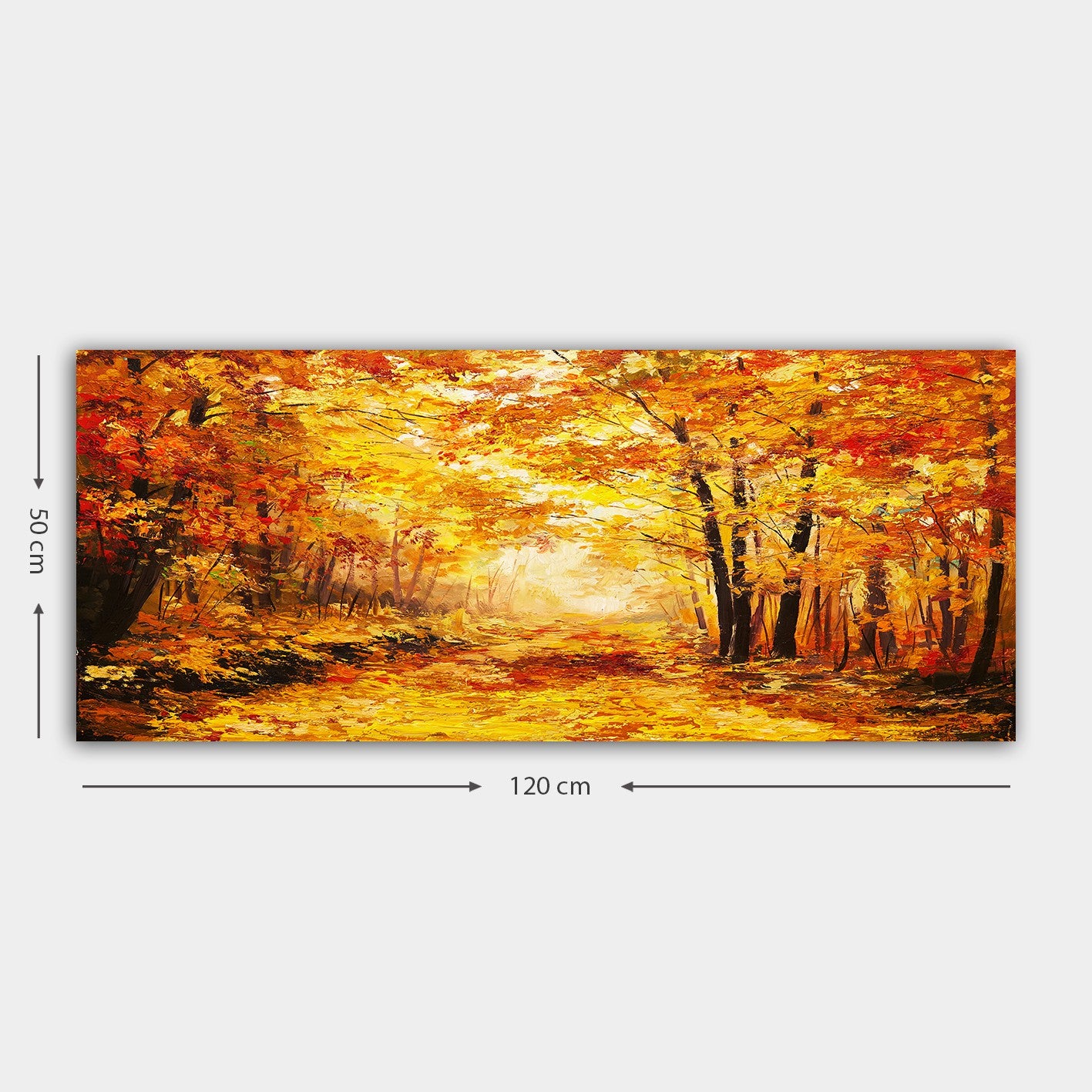 Tela Decorativa em Canvas 100% com Moldura de Madeira (3 cm) – Multicolor – 50 x 120 cm