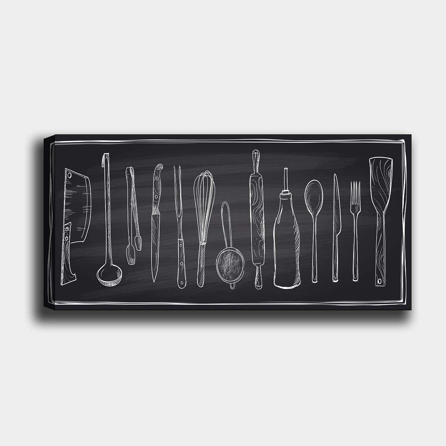 Quadro em Tela 100% Canvas Multicolor 50x120 cm com Moldura de Madeira (3 cm)