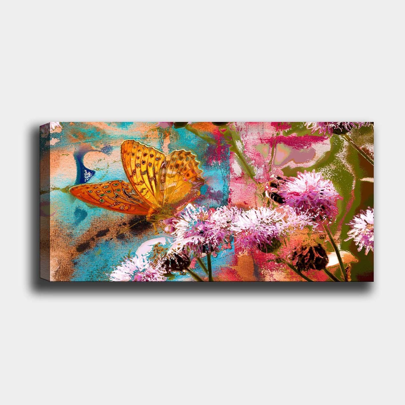 Quadro em Tela Decorativo Multicor 50x120 cm – Canvas 100% com Moldura de Madeira 3 cm