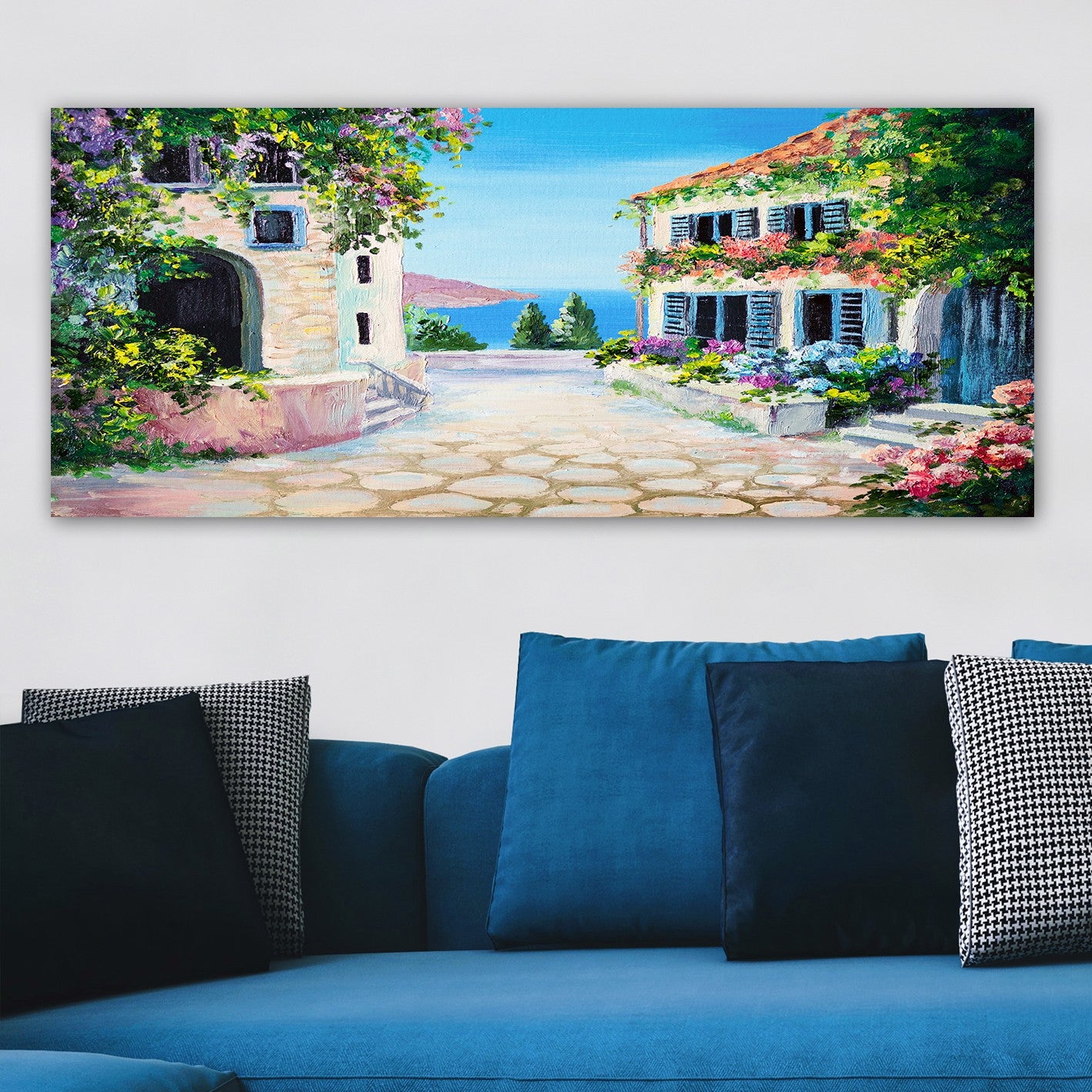 Quadro em Tela Decorativo Multicolor com Moldura de Madeira (3 cm), 50 x 120 cm – 100% Canvas | YTY207683938_50120