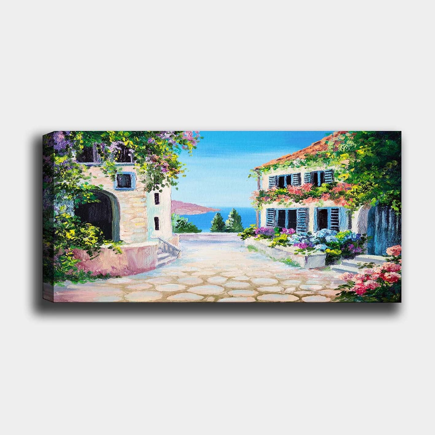Quadro em Tela Decorativo Multicolor com Moldura de Madeira (3 cm), 50 x 120 cm – 100% Canvas | YTY207683938_50120