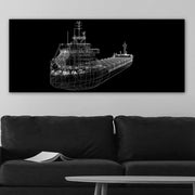 Quadro em Tela Decorativa Multicolor 50x120 cm, Tela 100% Canvas, Moldura de Madeira 3 cm