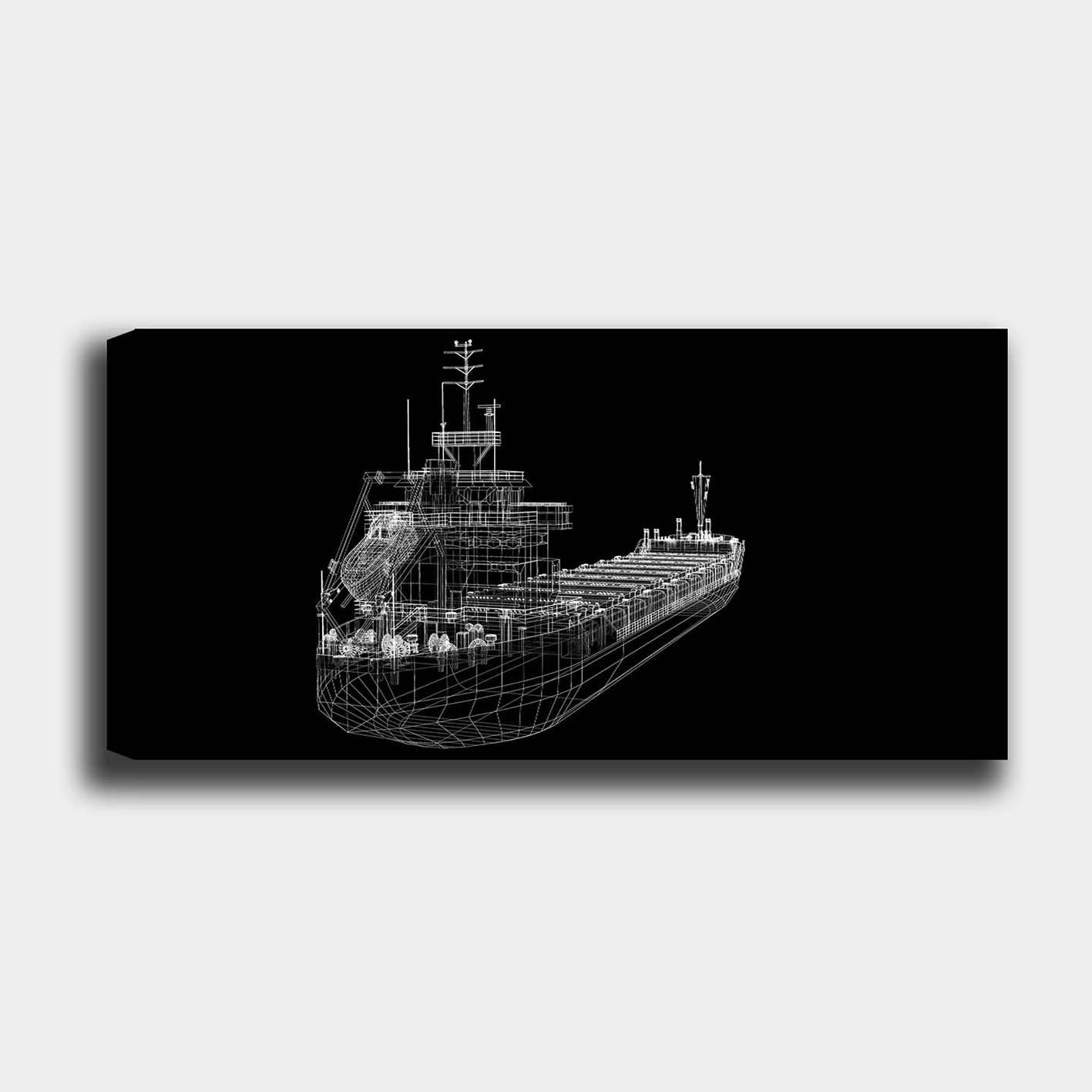 Quadro em Tela Decorativa Multicolor 50x120 cm, Tela 100% Canvas, Moldura de Madeira 3 cm