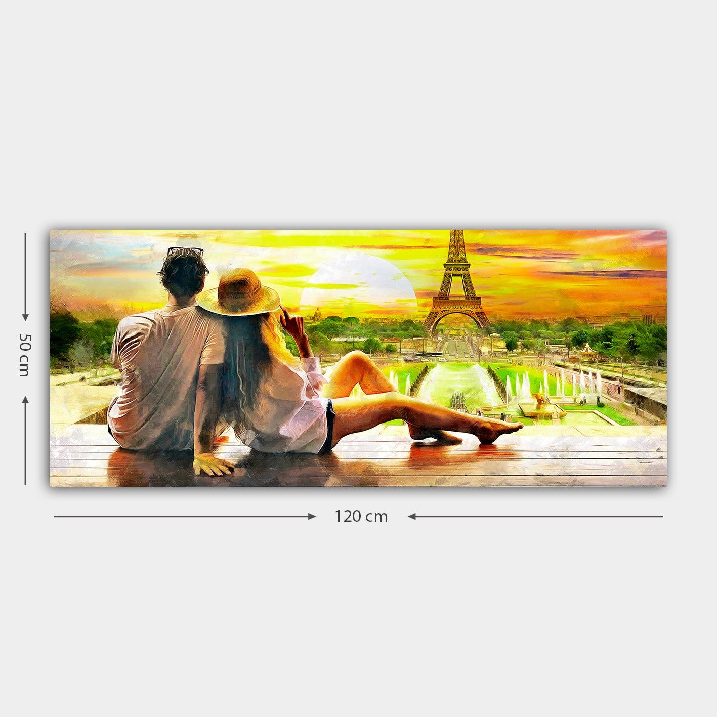 Tela Decorativa em Canvas Multicolor 50x120 cm com Moldura de Madeira 3 cm – YTY21232160109_50120